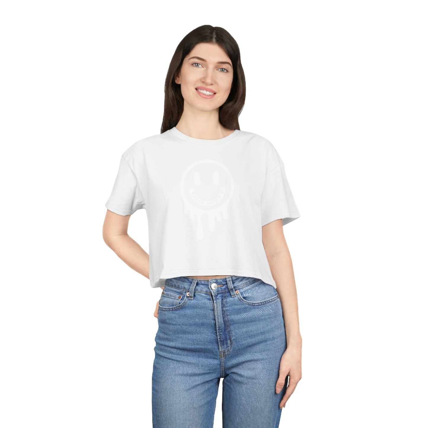 Happy Drip Women's Crop Tee